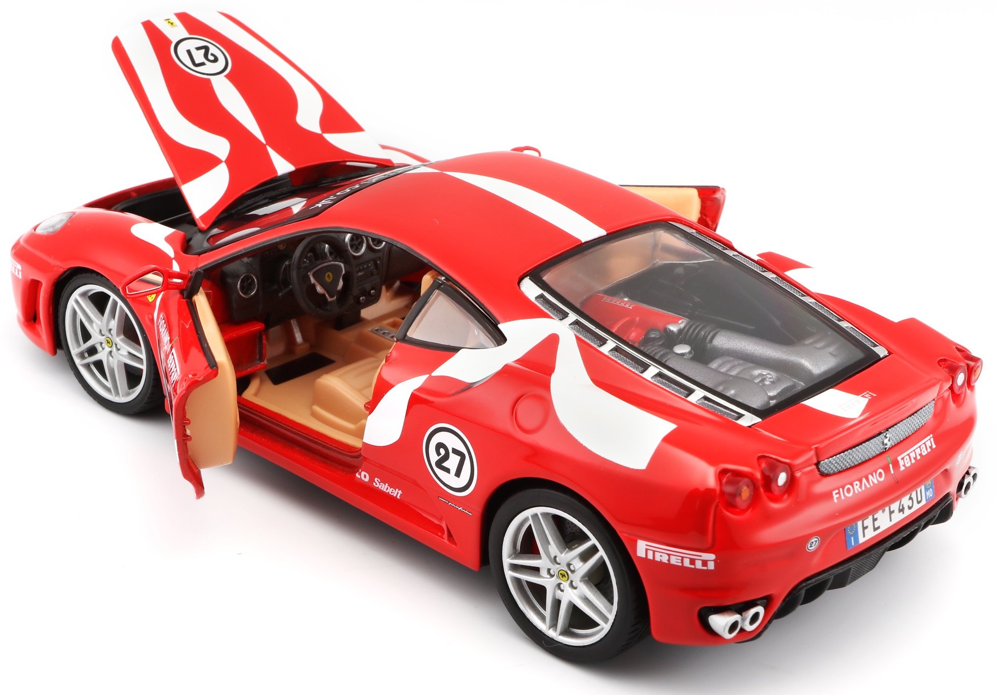 Burago Ferrari F430 1/24 ミニカー Bburago 1:24 Ferrari Race and Play F430 Fiorano, Multi Color